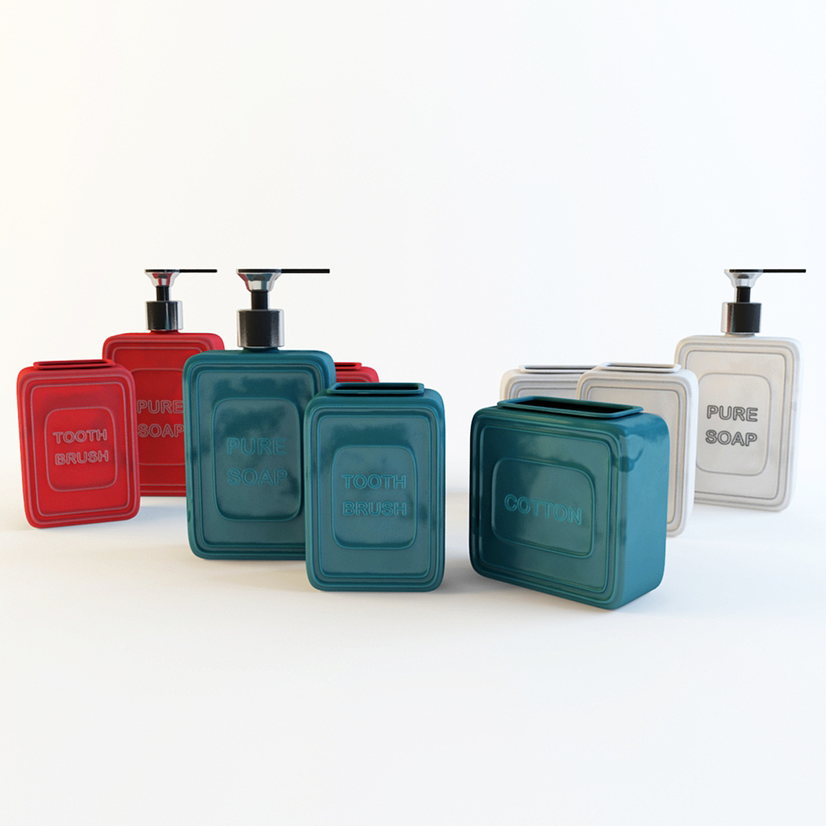 3D printing，Model rendering，Sanitary washing set box，